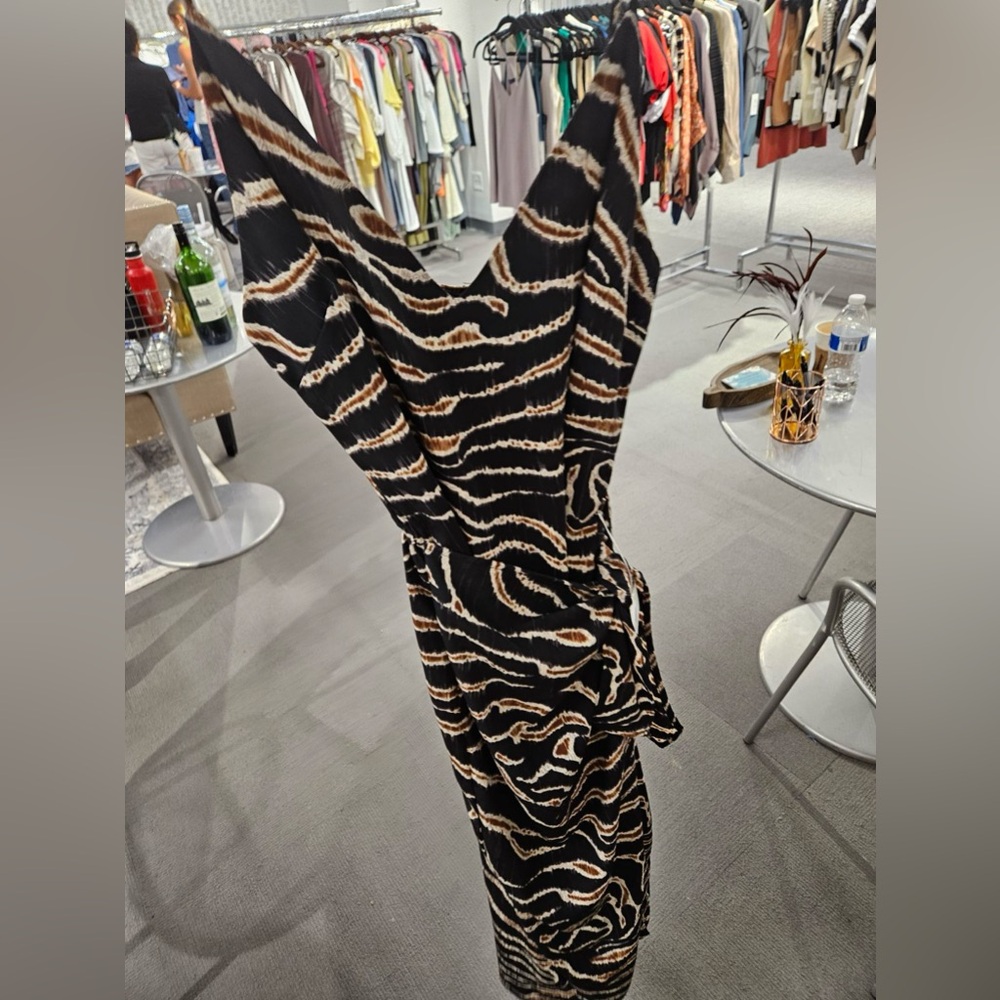 Tyche bengal tiger wrap skirt midi dress